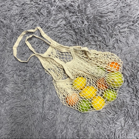 Eco-Friendly 100% Cotton String Bag - Ivory - Picture 5 of 6